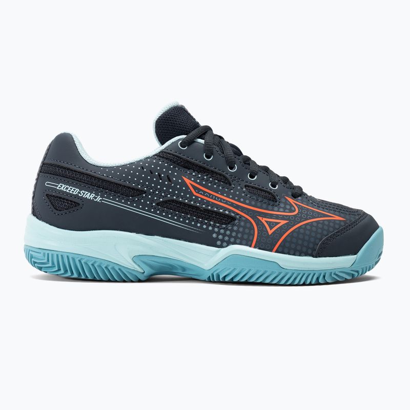Кросівкі тенісні дитячі Mizuno Exceed Star CC collegiate blue/soleil/tanager/turquoise 2