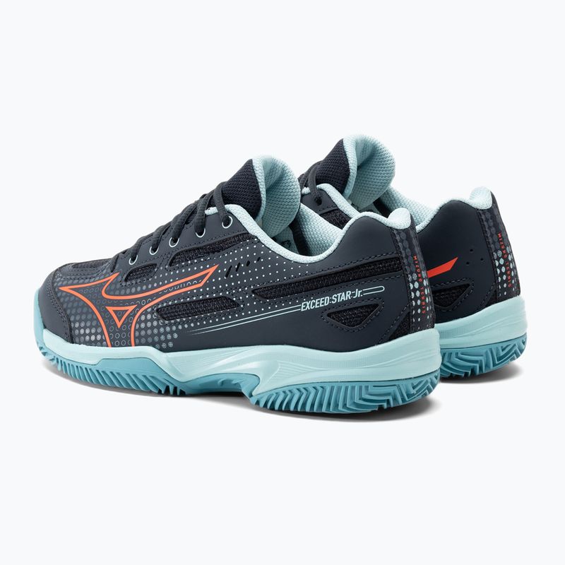 Кросівкі тенісні дитячі Mizuno Exceed Star CC collegiate blue/soleil/tanager/turquoise 3