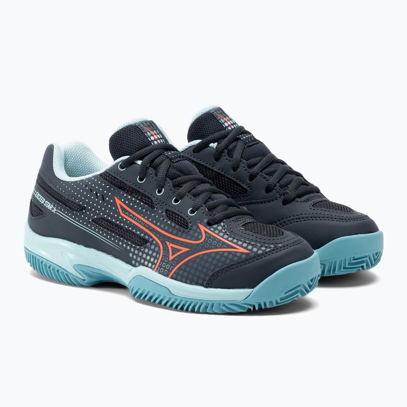 Кросівкі тенісні дитячі Mizuno Exceed Star CC collegiate blue/soleil/tanager/turquoise 4