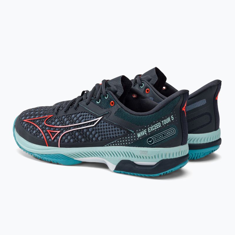 Чоловічі тенісні туфлі Mizuno Wave Exceed Tour 5 CC collegiate blue/soleil/tanager бірюзові 3