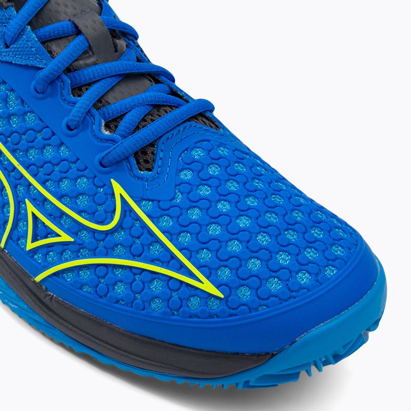 Чоловічі тенісні туфлі Mizuno Wave Exceed Tour 5 CC peace blue/кислотний лайм/залізний затвор 8