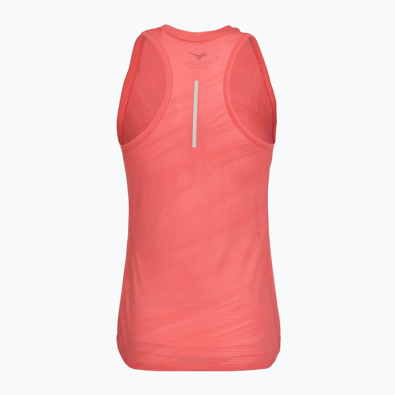 Жіноча бігова майка Mizuno Aero Tank кольору затонулого коралу 2