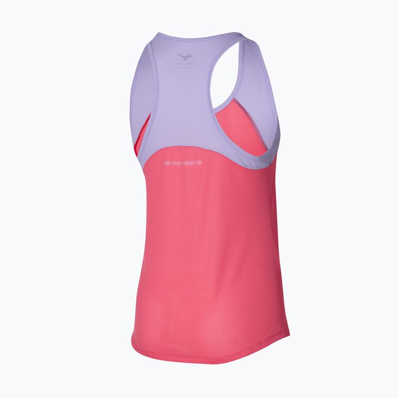 Танк топ для бігу жіночий Mizuno DryAeroFlow Tank sunkissed coral 2