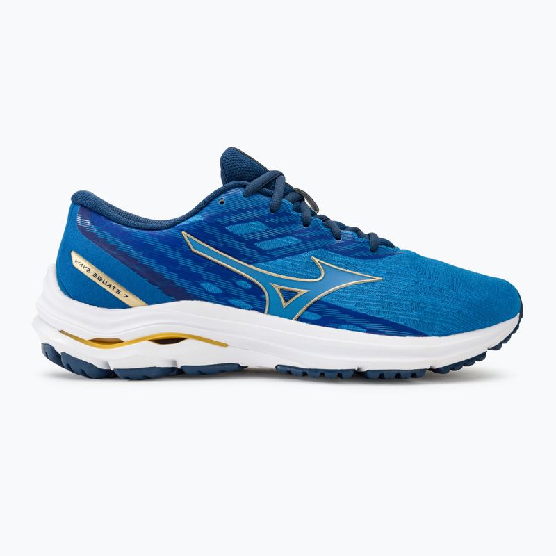 Кросівки для бігу чоловічі Mizuno Wave Equate 7 french blue/gold/gold 2