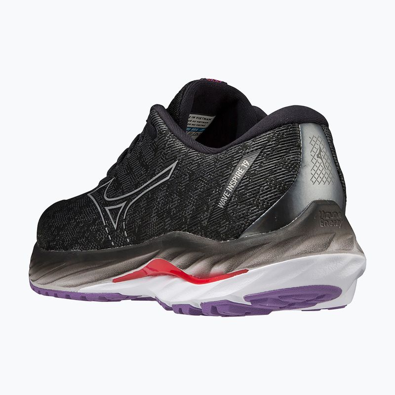 Кросівки для бігу жіночі Mizuno Wave Inspire 19 W black/ silver/ bitsweet 12