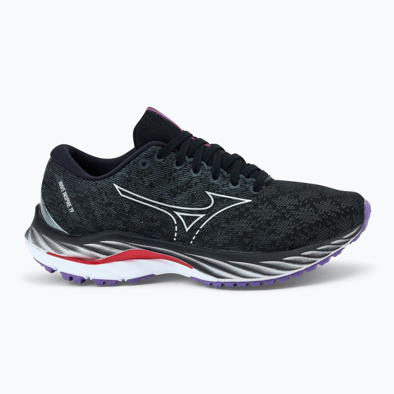 Кросівки для бігу жіночі Mizuno Wave Inspire 19 W black/ silver/ bitsweet 2