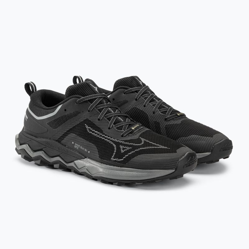 Кросівки для бігу чоловічі Mizuno Wave Ibuki 4 GTX black/metalic gray/dark shadow 5