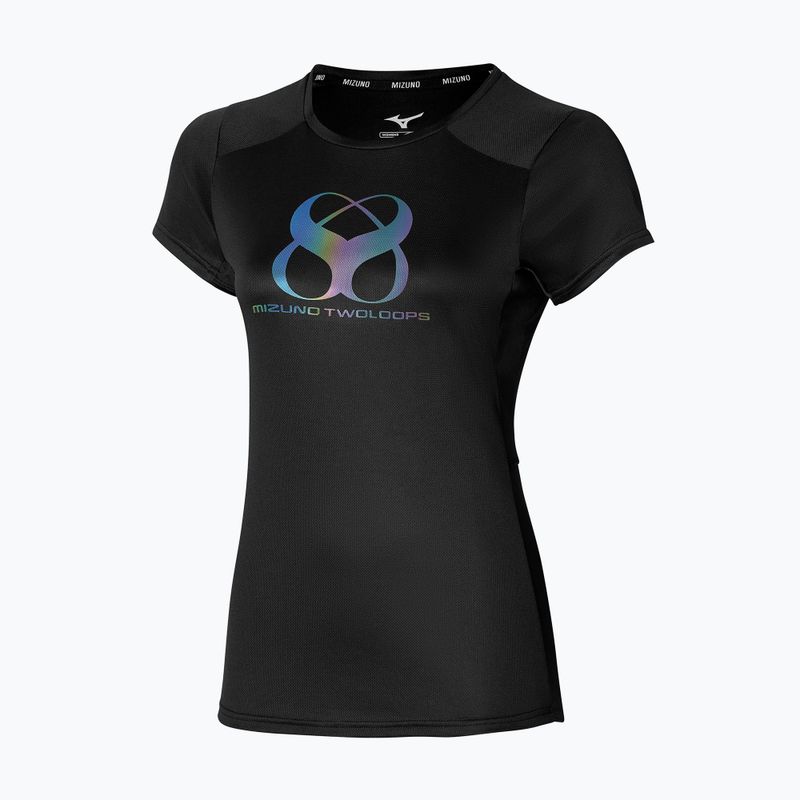 Жіночий трійник Mizuno Two Loops 8 Tee чорний