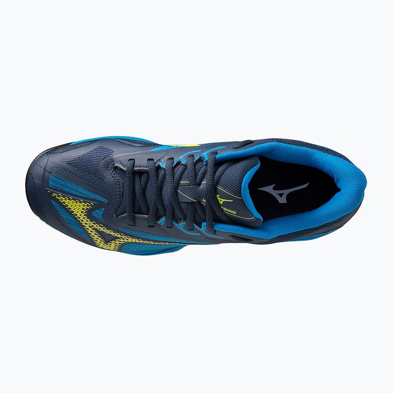 Кросівки тенісні чоловічі Mizuno Wave Exceed Light 2 AC dress blues/bolt2 neon/clolsonne 10