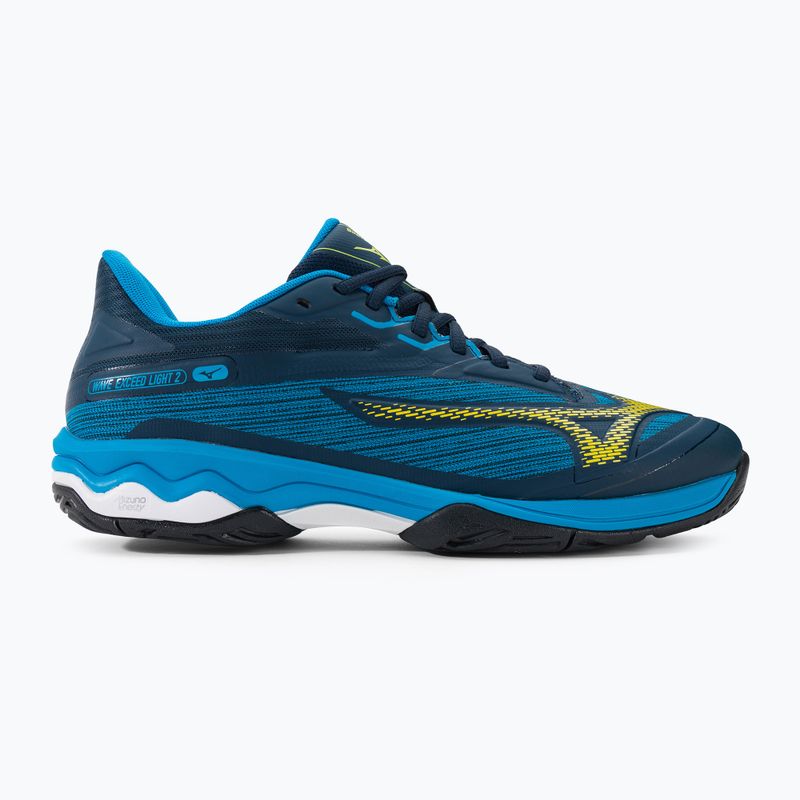 Кросівки тенісні чоловічі Mizuno Wave Exceed Light 2 AC dress blues/bolt2 neon/clolsonne 2