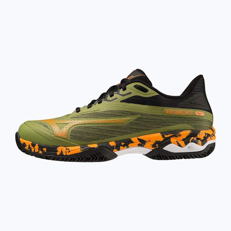 Чоловічі кросівки Mizuno Wave Exceed Light 2 Padel каліфорнійський зелений / яскраво-помаранчевий / чорний 12