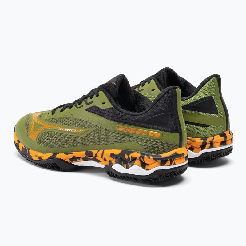 Чоловічі кросівки Mizuno Wave Exceed Light 2 Padel каліфорнійський зелений / яскраво-помаранчевий / чорний 3