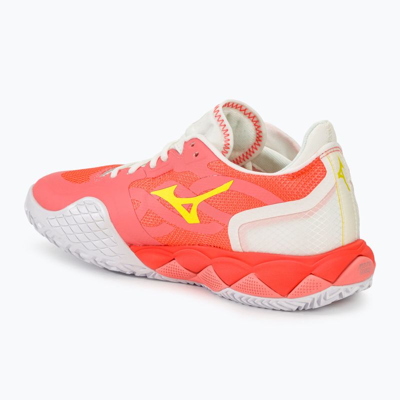 Кросівки тенісні жіночі Mizuno Wave Enforce Tour CC candy coral/snow white/neon flame 3