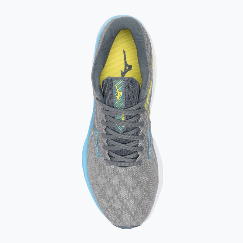 Чоловічі бігові кросівки Mizuno Wave Inspire 19 сірий/синій/болт2неон 6
