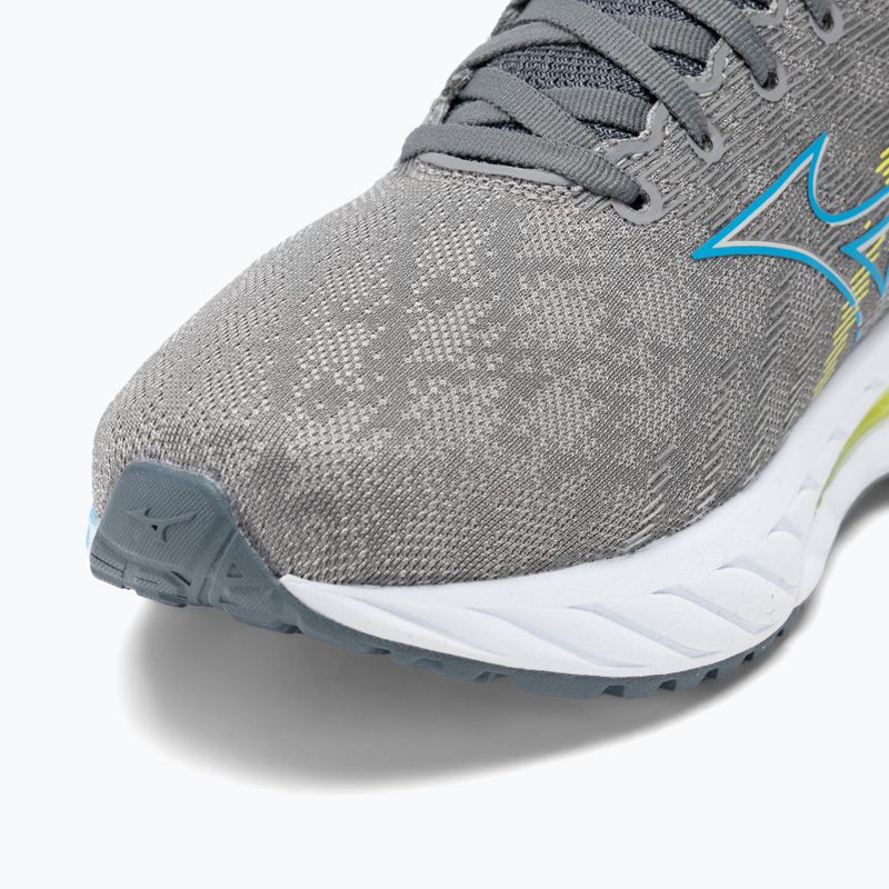 Чоловічі бігові кросівки Mizuno Wave Inspire 19 сірий/синій/болт2неон 8