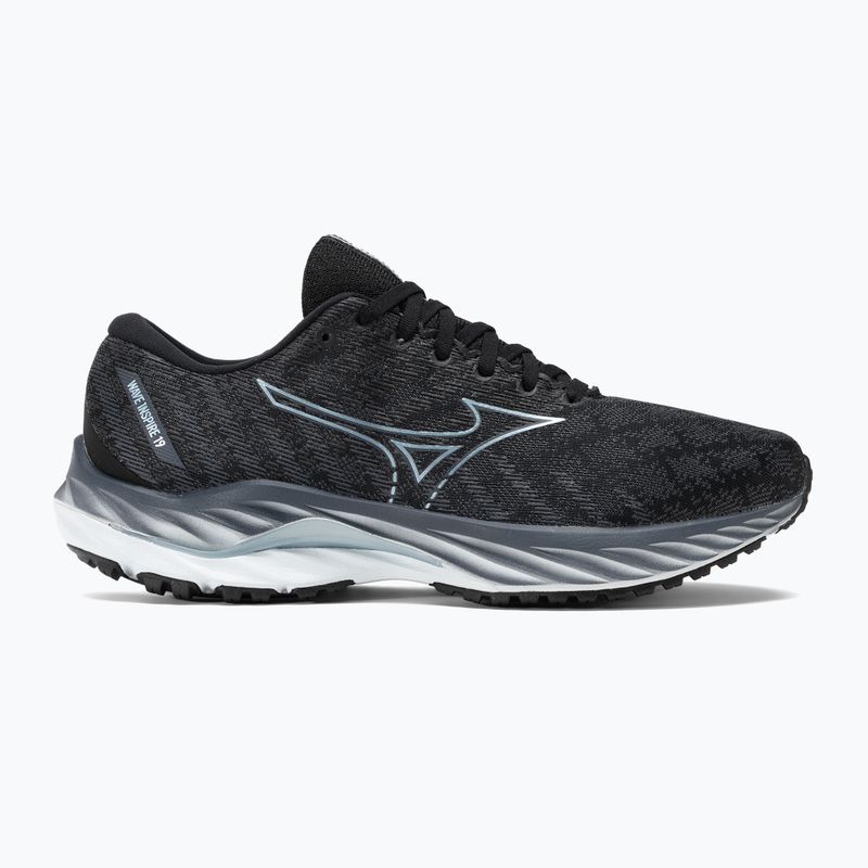 Чоловічі бігові кросівки Mizuno Wave Inspire 19 2E чорний / льодовиковий хребет / ілюзія синій 2