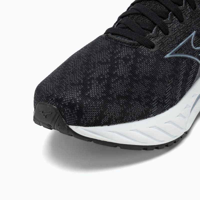 Чоловічі бігові кросівки Mizuno Wave Inspire 19 2E чорний / льодовиковий хребет / ілюзія синій 8
