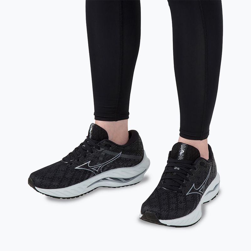 Кросівки для бігу жіночі Mizuno Wave Inspire 19 D black/ silver/ snowcrest 13