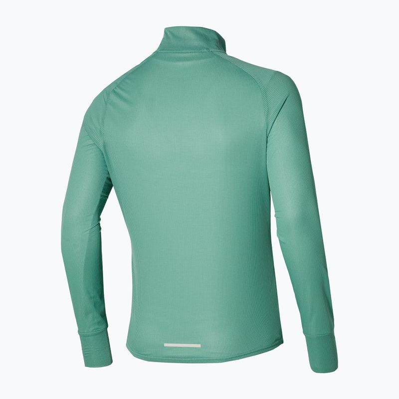 Чоловічий біговий лонгслів Mizuno Hybrid Tee мінерально-синього кольору 2