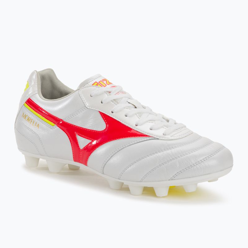 Чоловічі футбольні бутси Mizuno Morelia II Elite MD білі/квітковий корал2/болт2