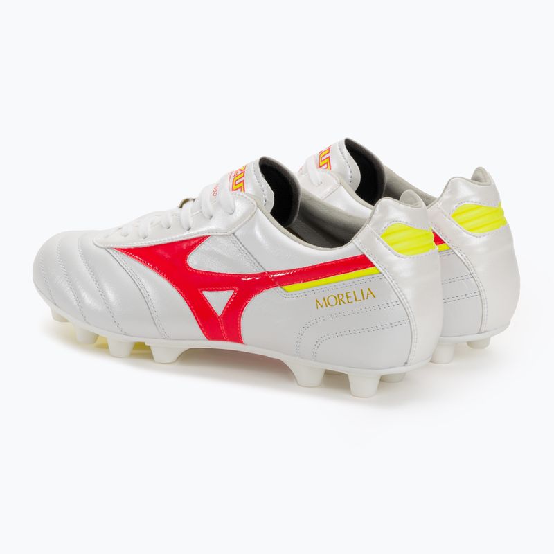 Чоловічі футбольні бутси Mizuno Morelia II Elite MD білі/квітковий корал2/болт2 3