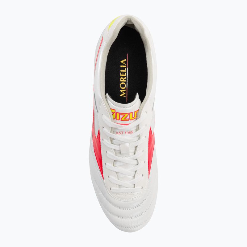 Чоловічі футбольні бутси Mizuno Morelia II Elite MD білі/квітковий корал2/болт2 6