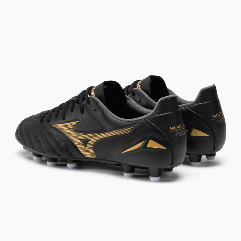 Чоловічі футбольні бутси Mizuno Morelia Neo IV Pro MD чорний/золотий/чорний 3
