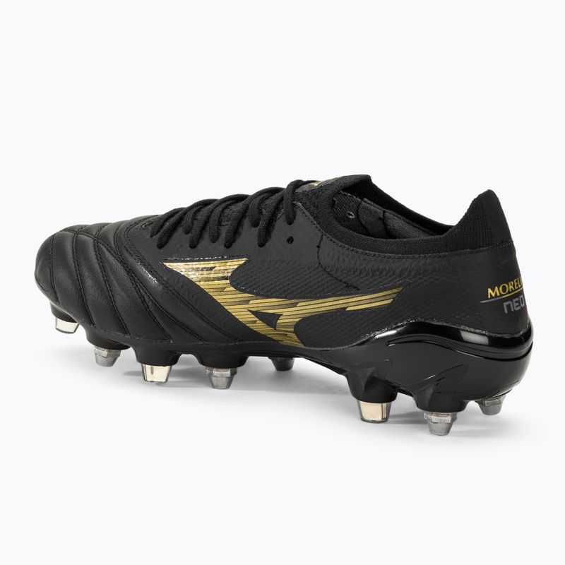 Кросівки футбольні чоловічі Mizuno Morelia Neo IV Beta SG black/gold/black 3