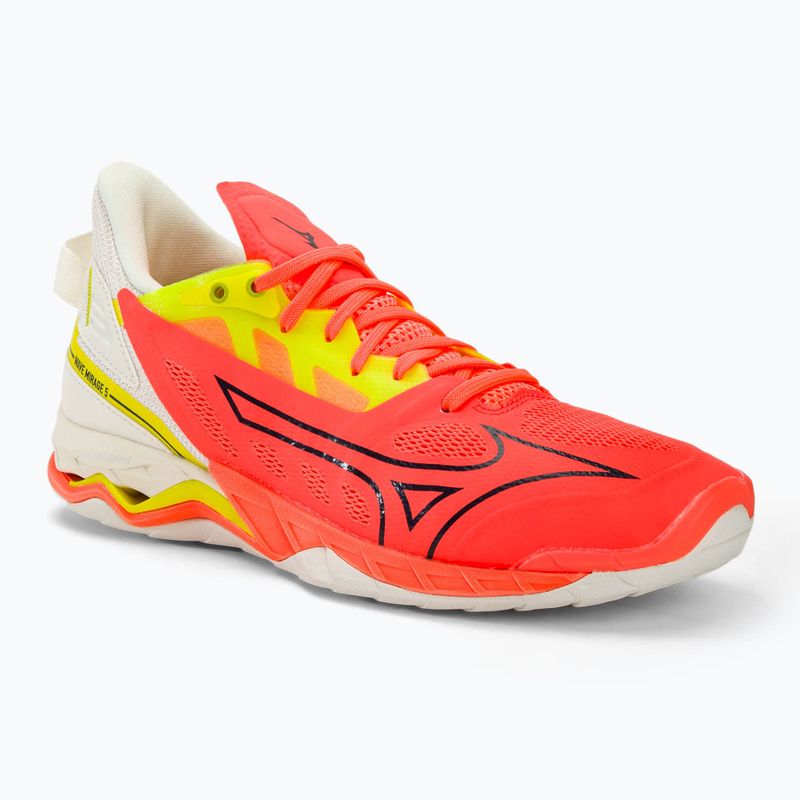 Чоловічі гандбольні кросівки Mizuno Wave Mirage 5 nflame/black/bolt2(neon)