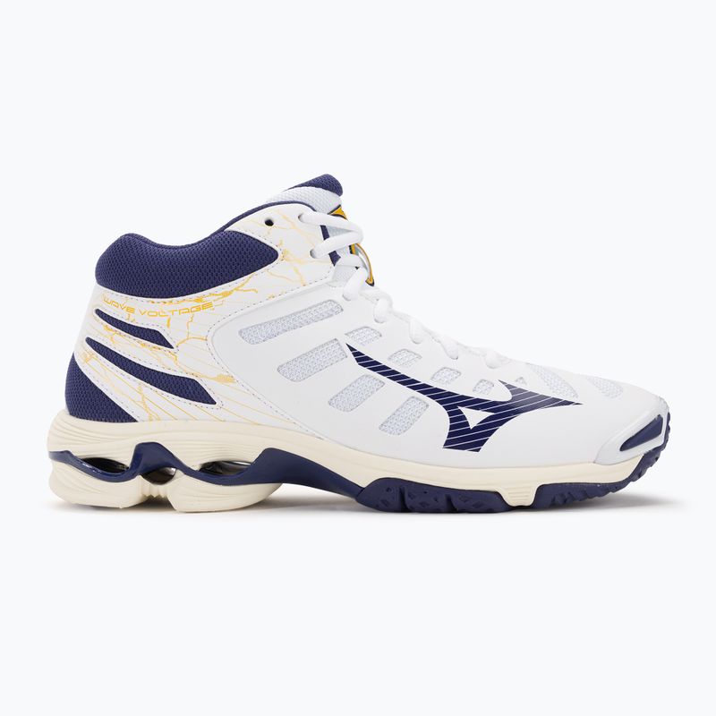 Чоловічі волейбольні кросівки Mizuno Wave Voltage Mid білі/синя стрічка/золото 2