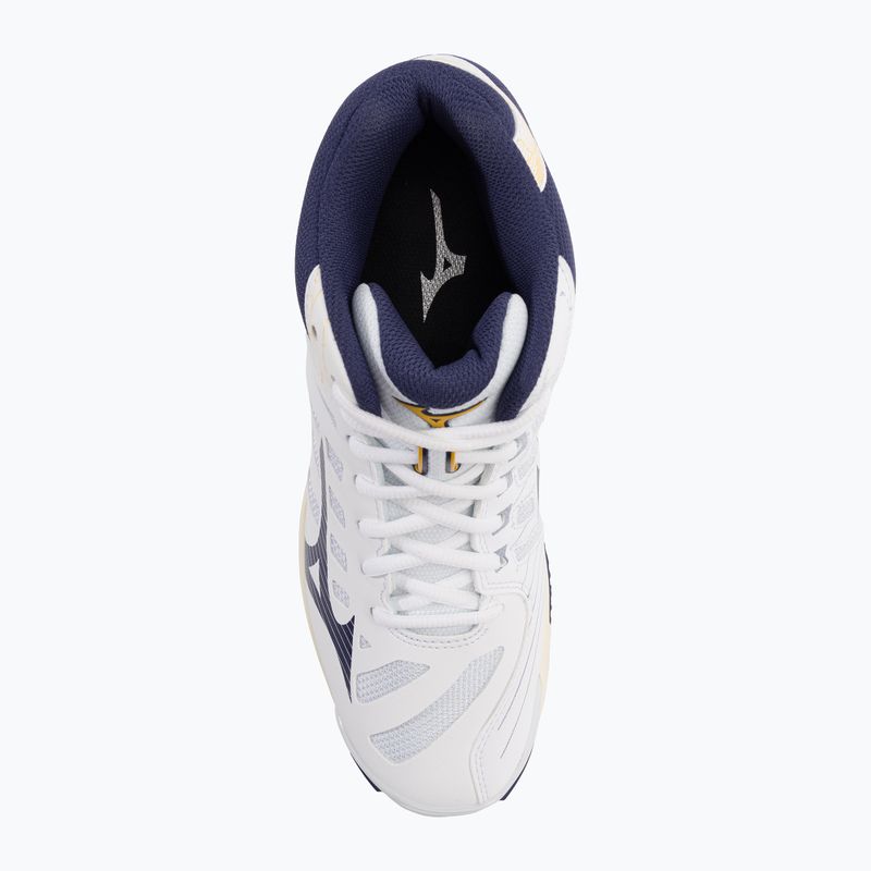 Чоловічі волейбольні кросівки Mizuno Wave Voltage Mid білі/синя стрічка/золото 7