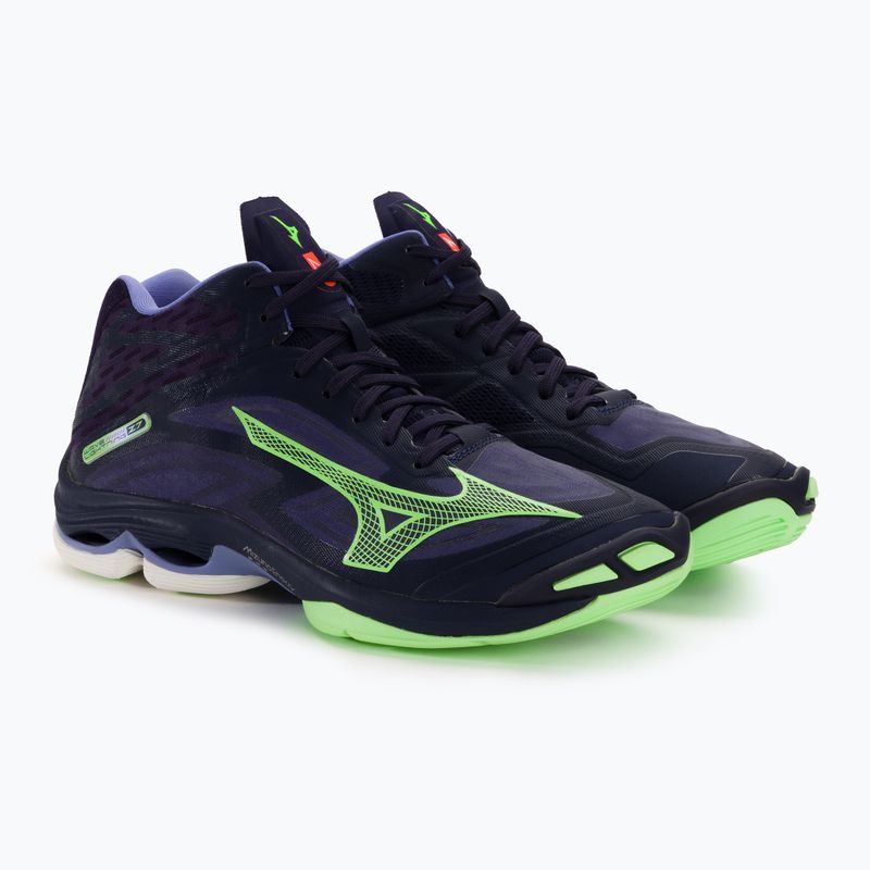 Кросівки волейбольні чоловічі Mizuno Wave Lightning Z7 Mid evening blue / tech green / lolite 5