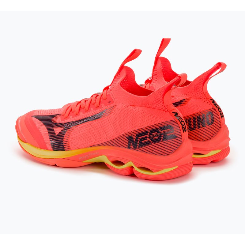 Чоловічі волейбольні кросівки Mizuno Wave Lightning Neo2 неонове полум'я/чорні/болт2 4