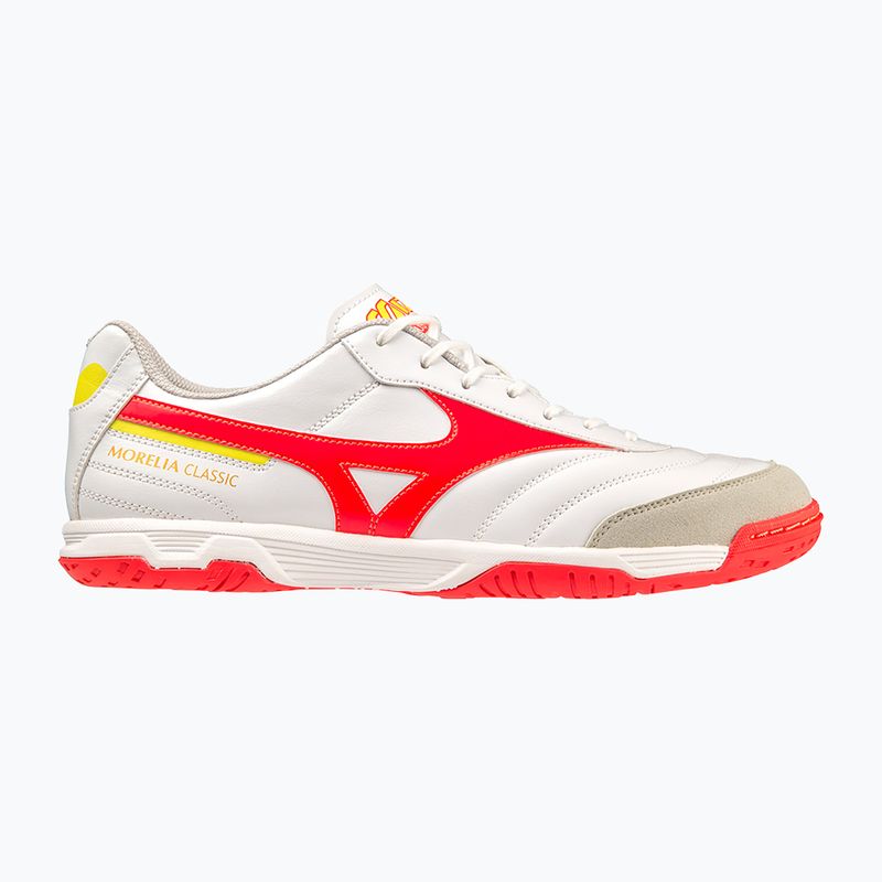 Чоловічі футбольні бутси Mizuno Morelia Sala Classic IN white/flight coral2/bolt2 7