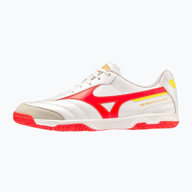 Чоловічі футбольні бутси Mizuno Morelia Sala Classic IN white/flight coral2/bolt2 8