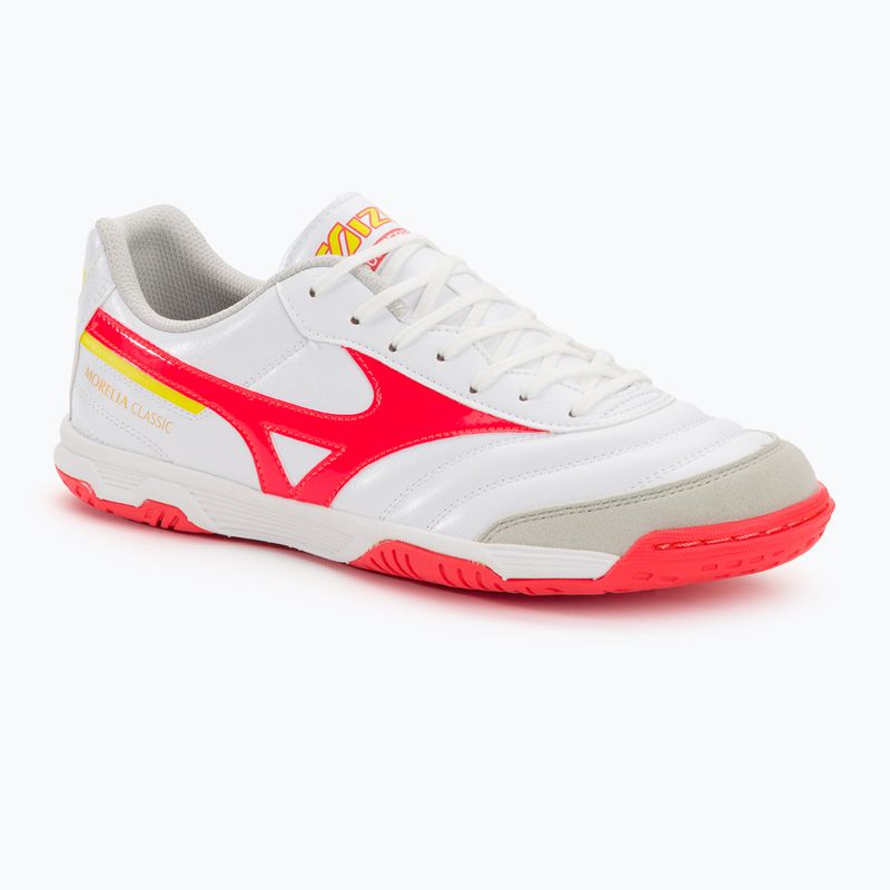 Чоловічі футбольні бутси Mizuno Morelia Sala Classic IN white/flight coral2/bolt2