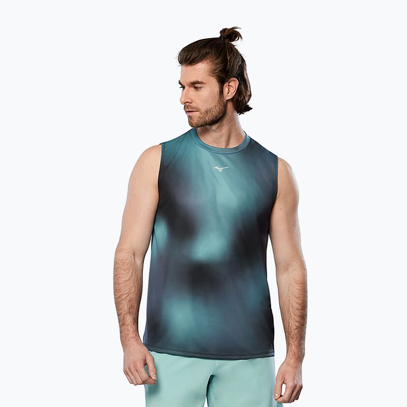 Танк топ для бігу чоловічий Mizuno Core Graphic aquifer