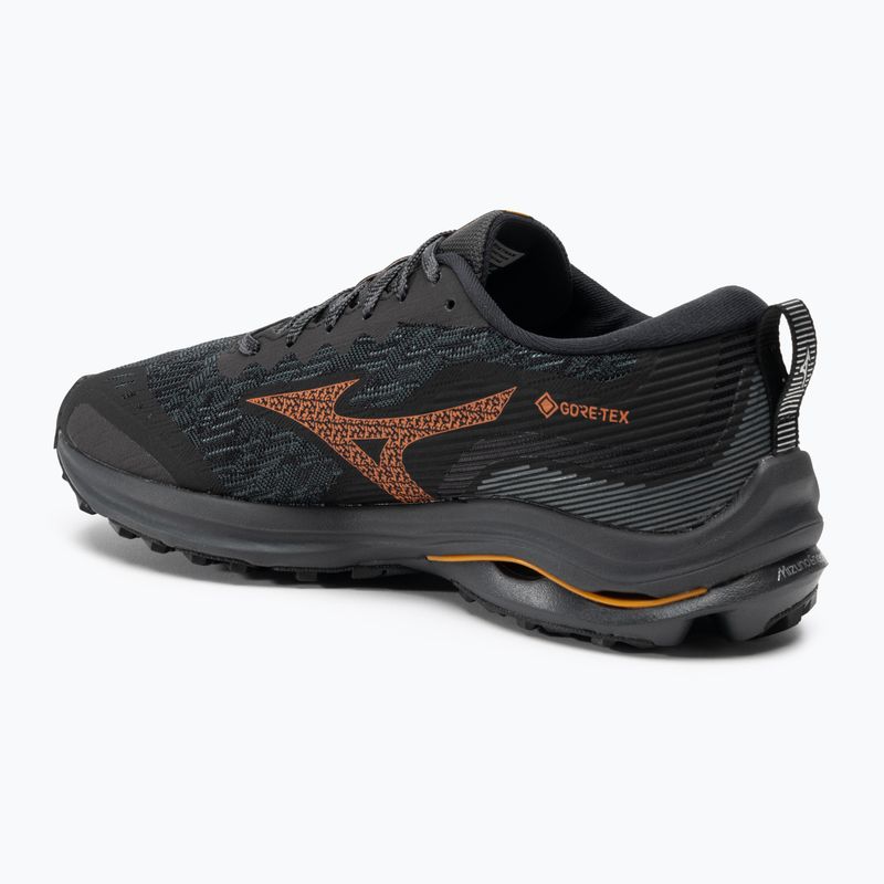 Чоловічі кросівки Mizuno Wave Rider GTX чорні/настурція/морквяний завиток 3