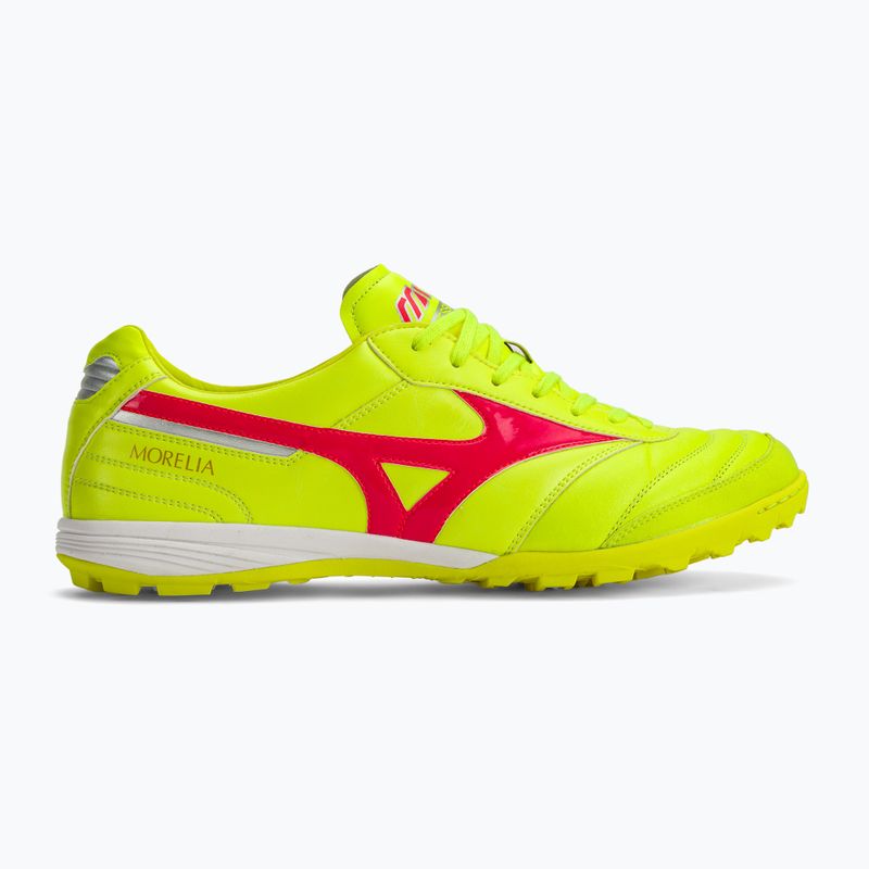Кросівки футбольні чоловічі Mizuno Morelia Sala Elite TF safety yellow/fiery coral 2/galaxy silver 2