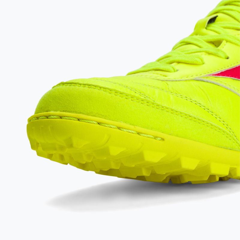 Кросівки футбольні чоловічі Mizuno Morelia Sala Elite TF safety yellow/fiery coral 2/galaxy silver 9