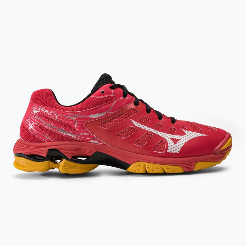 Кросівки для волейболу чоловічі Mizuno Wave Voltage radiant red/white/carrot curl 2