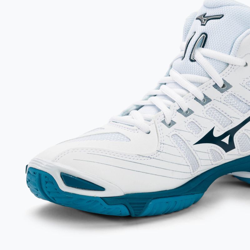 Кросівки для волейболу чоловічі Mizuno Wave Mid Voltage white/sailor blue/silver 7