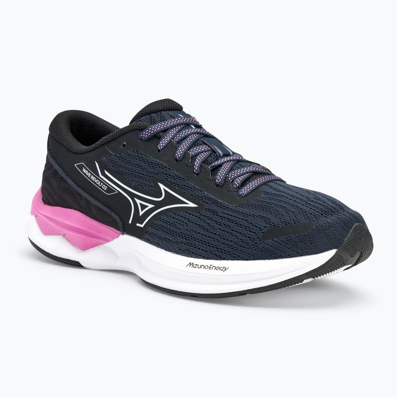 Жіночі бігові кросівки Mizuno Wave Revolt 3 темно-синій півонія/білий/бутон троянди
