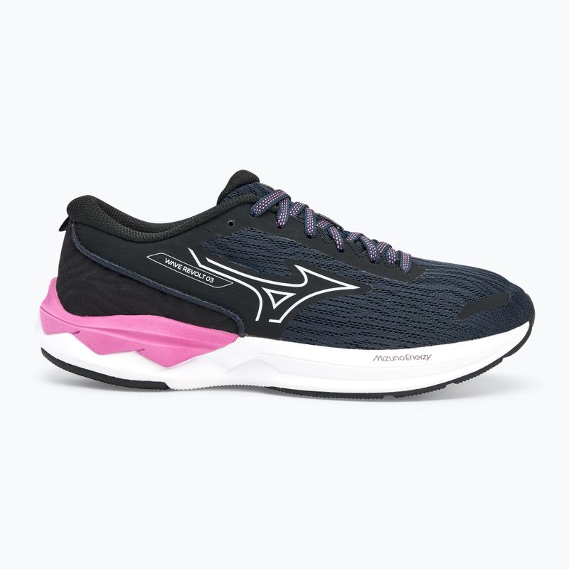 Жіночі бігові кросівки Mizuno Wave Revolt 3 темно-синій півонія/білий/бутон троянди 2