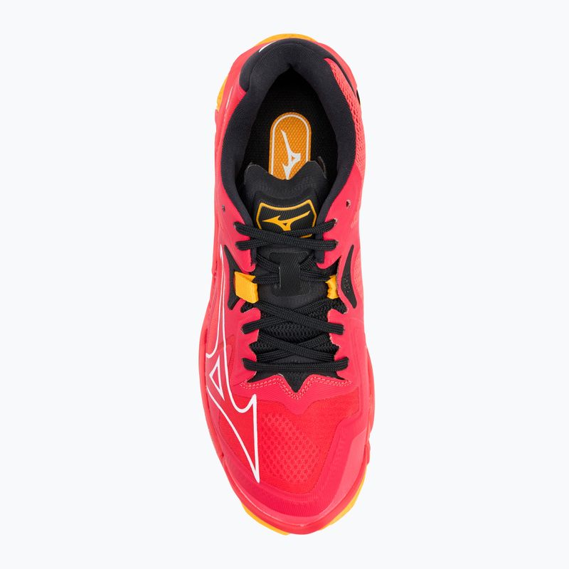 Волейбольні кросівки Mizuno Wave Lightning Z8 сяючі червоні / білі / морквяний завиток 5