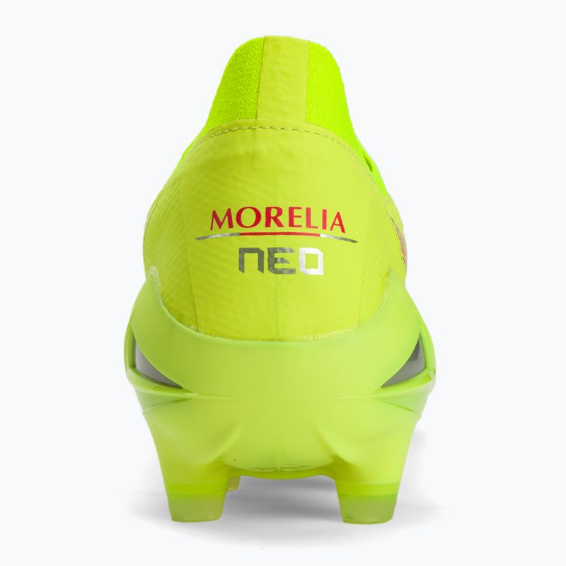 Кросівки футбольні чоловічі Mizuno Morelia Neo IV Β Elite MD safety yellow/fiery coral 2/galaxy silver 8