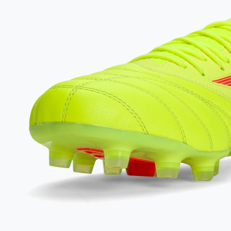 Кросівки футбольні чоловічі Mizuno Morelia Neo IV Β Elite MD safety yellow/fiery coral 2/galaxy silver 9