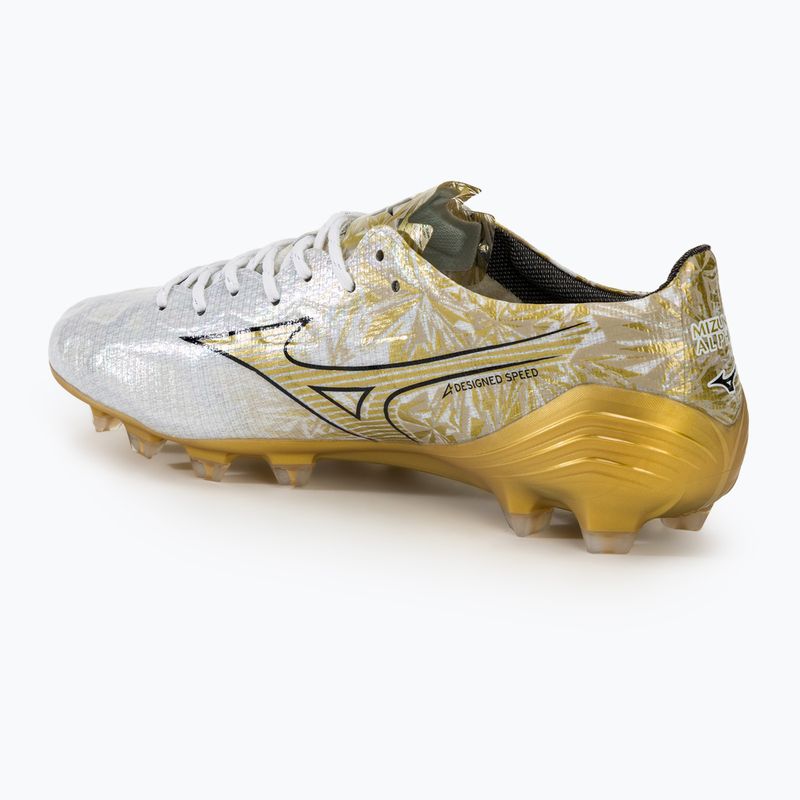 Кросівки футбольні чоловічі Mizuno Αlpha Japan Md white/ge gold/black 3