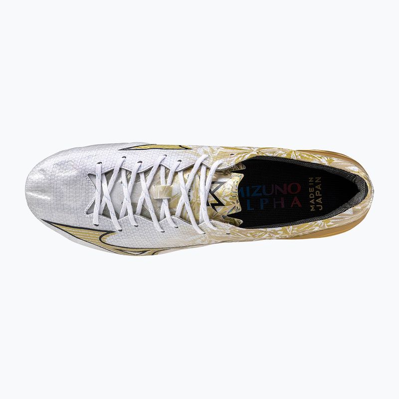 Кросівки футбольні чоловічі Mizuno Αlpha Japan Md white/ge gold/black 10
