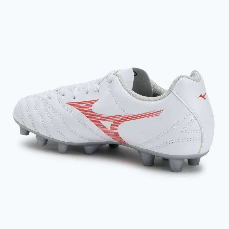 Кросівки футбольні дитячі Mizuno Monarcida Neo III Select Jr MD white/radiant red 3